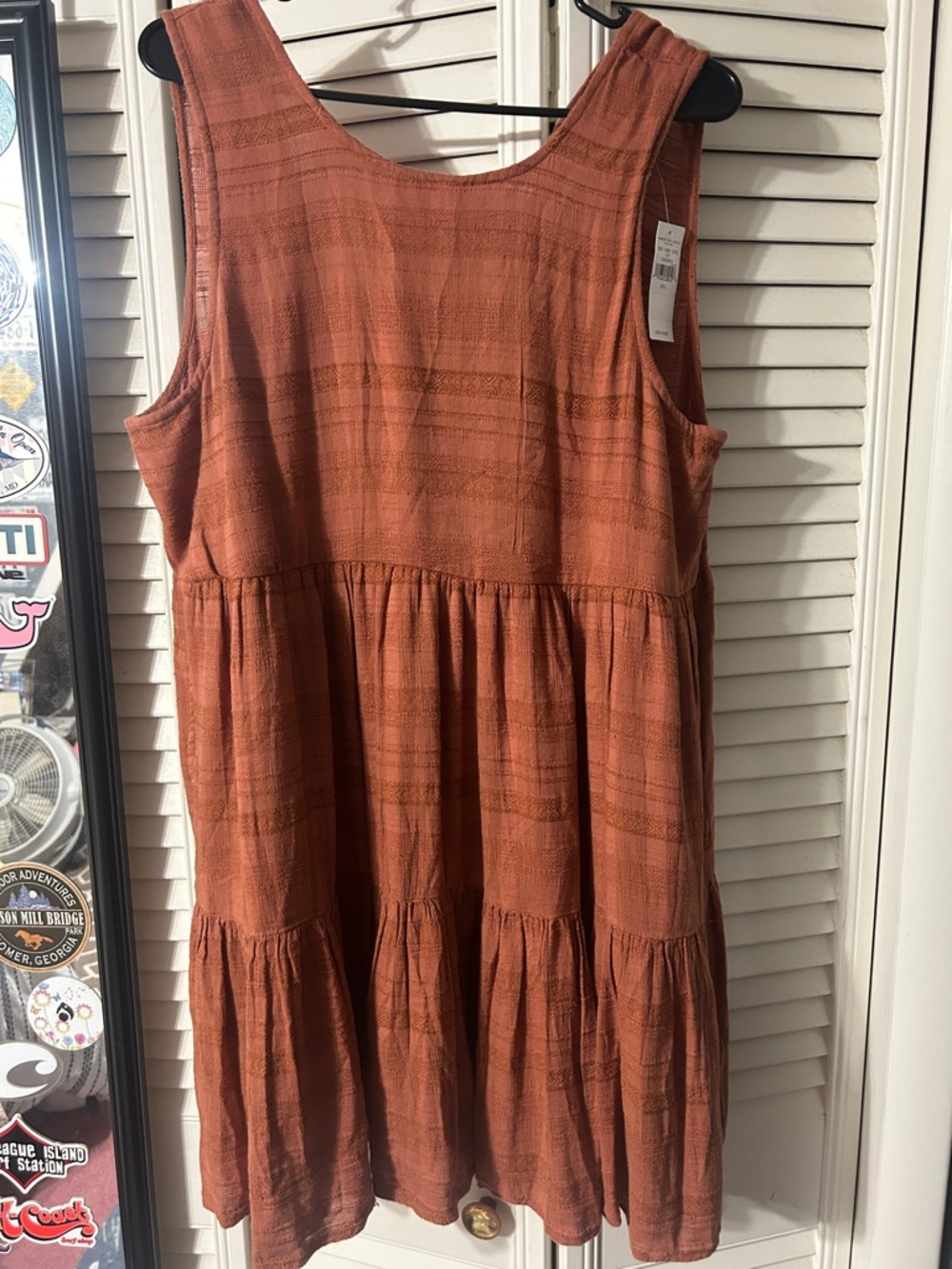 American Eagle Outfitters Rust Orange Sleeveless Dress